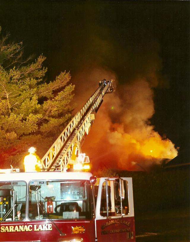 Ladder 144 Mutual Aid to Lake Street, Tupper Lake 11/2/2011. Photo Courtesy of Jack Laduke