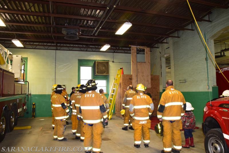 Joint &quot;Bail Out&quot;  training with Bloomingdale VFD at the Saranac Lake Fire Station.